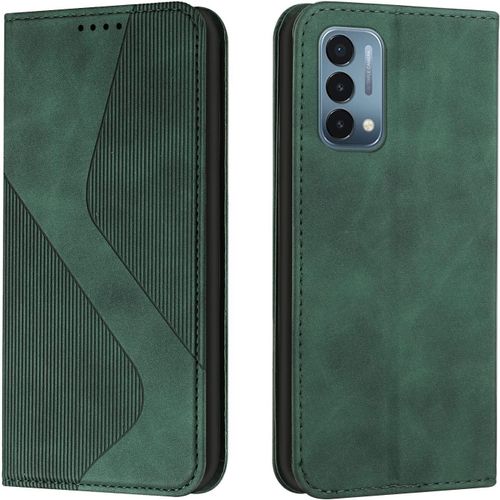 Coque Pour Oneplus Nord N200 5g, Etui Oneplus Nord N200 5g Cuir, Pu Cuir Portefeuille Housse Et Magnetique Flip Pochette Etui A Rabat Protection Case Avec Antichoc Tpu Housse (Vert)