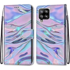 Coque Pour Samsung Galaxy A42 5g, Etui En Cuir Pu Portefeuille Housse Coque Avec 360 Degres Silicone Antichoc Protection Cover Cuir Pochette Magnetique Und Flip Bequille (Fluorescent)