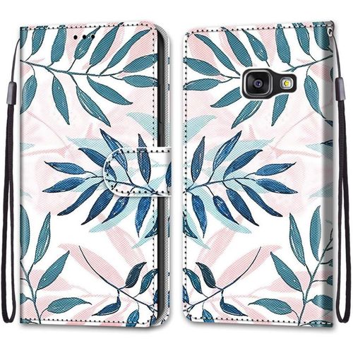 Coque Pour Samsung Galaxy A3 2016 / A310, Etui En Cuir Pu Portefeuille Housse Coque Avec 360 Degres Silicone Antichoc Protection Cover Cuir Pochette Magnetique Flip Bequille (Conifere)