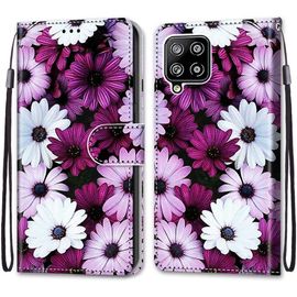 Coque Pour Samsung Galaxy A42 5g, Etui En Cuir Pu Portefeuille Housse Coque Avec 360 Degres Silicone Antichoc Protection Cover Cuir Pochette Magnetique Und Flip Bequille (Fleur 2)
