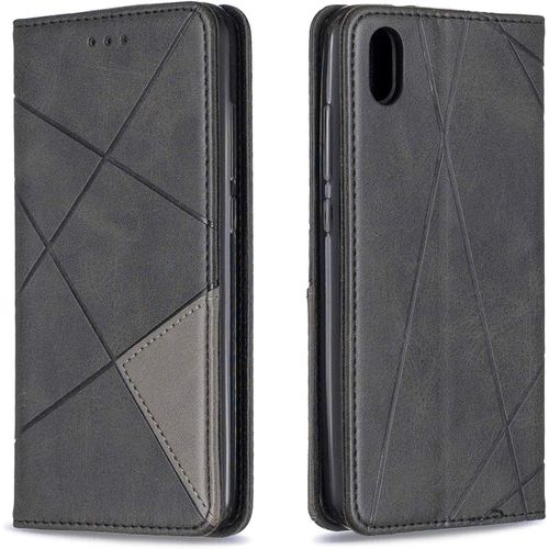 Coque Pour Xiaomi Redmi 7a, Housse Portefeuille En Cuir Etui De Protection Avec Slim Tpu Silicone Bumper Antichoc Magnetique Flip Case, Porte Cartes Avec Fonction Support Cover (Noir)