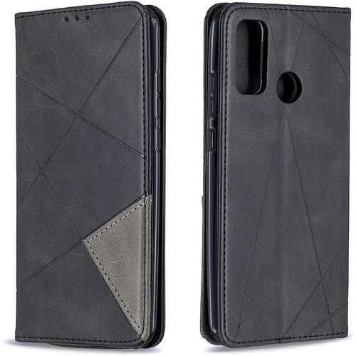 Coque Pour Huawei P Smart 2020, Housse Portefeuille En Cuir Etui De Protection Avec Slim Tpu Silicone Bumper Antichoc Magnetique Flip Case, Porte Cartes Avec Fonction Support Cover (Noir)