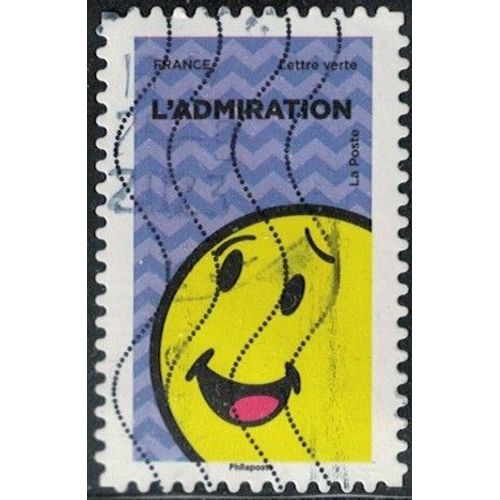 France 2022 Oblitéré Used Prenez Le Temps De Sourire Smiley World L'admiration Y&t Fr 2150 Su