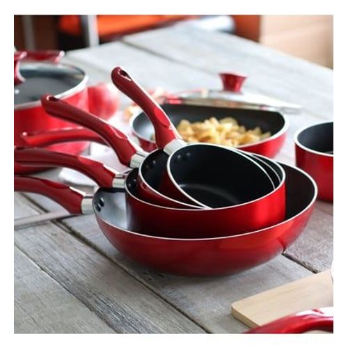 Menastyl - Casserole Compatible Induction En Aluminium 20 Cm  - Rouge