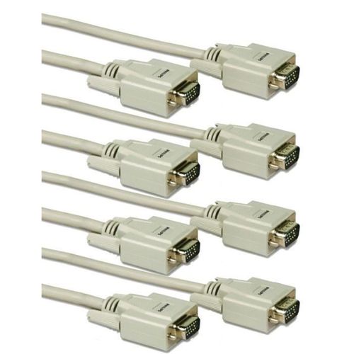 4 câbles VGA dorés 5 m Philips SWV2714W