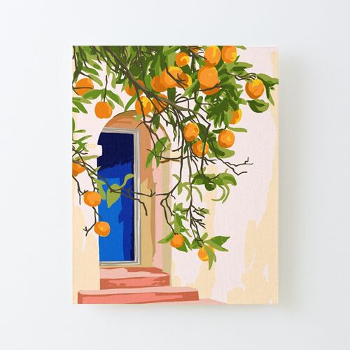 Canevas imprimer Où que vous alliez, avec tout votre c?ur de voyage d'été Maroc Boho Oranges Architecture Impression sur toile Roulée Tableau Art Décoration Murale / Sans cadre 40X50cm