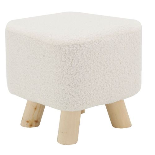 Tabouret Carré Enfant En Coton Bouclettes