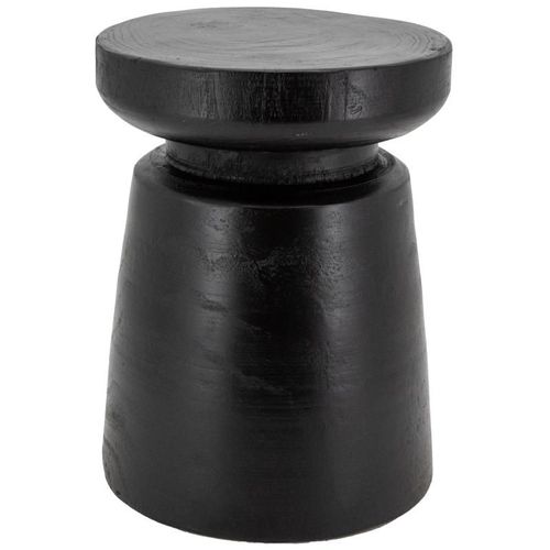 Tabouret En Bois Paulownia Bouchon Noir