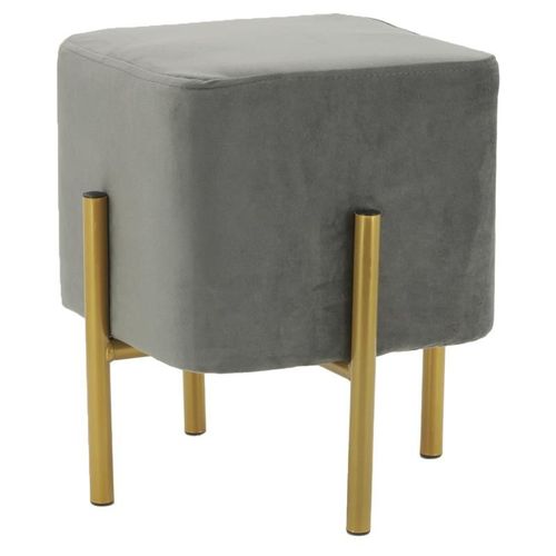 Tabouret Carré Pied Doré Gatsby