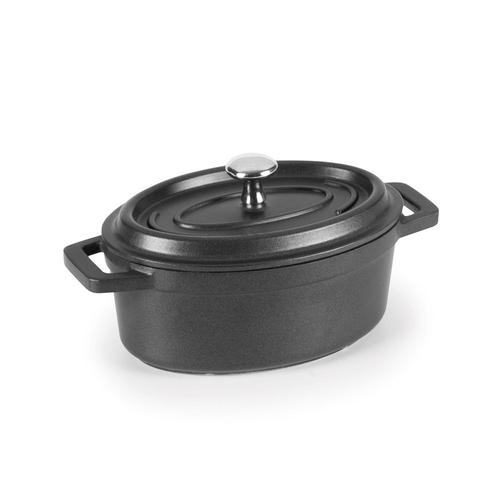 Cocotte Ovale 12x8,5 Cm En Fonte Noir