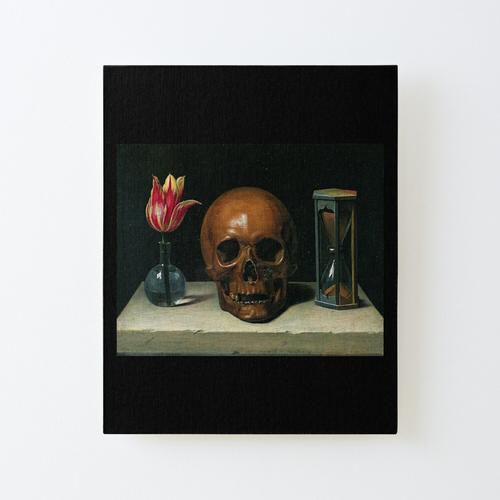 Canevas imprimer Memento Mori Stoic Nature morte avec un crâne par Philippe de Champaigne Impression sur toile Roulée Tableau Art Décoration Murale / Sans cadre 40X50cm