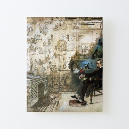 Canevas imprimer Dickens Dream - Robert William Buss - 1875 Impression sur toile Roulée Tableau Art Décoration Murale / Sans cadre 40X50cm