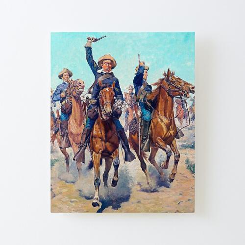 Canevas imprimer «Charge de cavalerie» Western par Charles Schreyvogel Impression sur toile Roulée Tableau Art Décoration Murale / Sans cadre 40X50cm