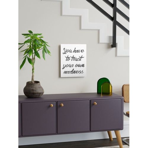 Canevas imprimer Faites confiance à votre propre folie Alice au pays des merveilles Tim Burton Inspirational Quote Watercolor Impression sur toile Roulée Tableau Décoration Murale / Sans...