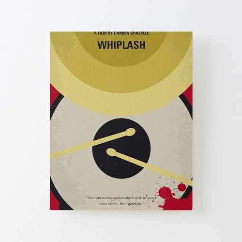 Canevas imprimer NO761 - Affiche de film minimale Whiplash Impression sur toile Roulée Tableau Art Décoration Murale / Sans cadre 40X50cm