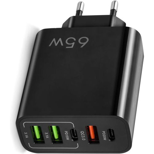 65 W Chargeur Usb C, 5 Ports Usb C, Charge Rapide, 5 En 1 Bloc De Charge Dual Pd+Qc,Charge Rapide Multiple Chargeur Secteur Charge Rapide Compatible Avec Tous Les Tlphones Portables.[F2066]