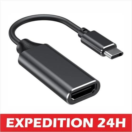 Adaptateur USB C vers HDMI, résolution 4K super claire, compatible avec Thunderbolt 3 HDMI, pas de scintillement ni de retard, Type