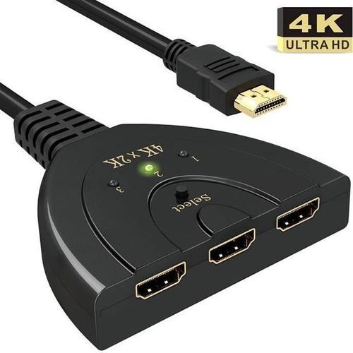 HDMI Switch 3-Port HDMI Splitter Câble Commutateur Prend en Charge 4K/1080P/3D Pour Xbox / PS3 / PS4 / Apple TV / Fire TV