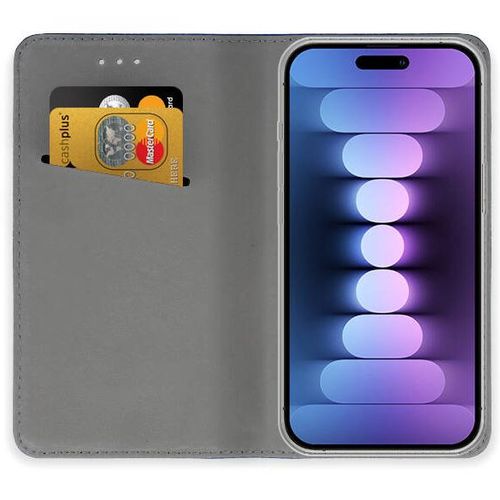 Housse Pour Apple Iphone 15 Pro Max - Etui Coque Pochette Portefeuille + Verre Trempe - Bleu Magnet