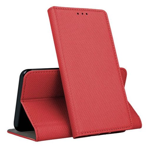 Housse Pour Apple Iphone 15 Pro Max - Etui Coque Pochette Portefeuille + Verre Trempe - Rouge Magnet
