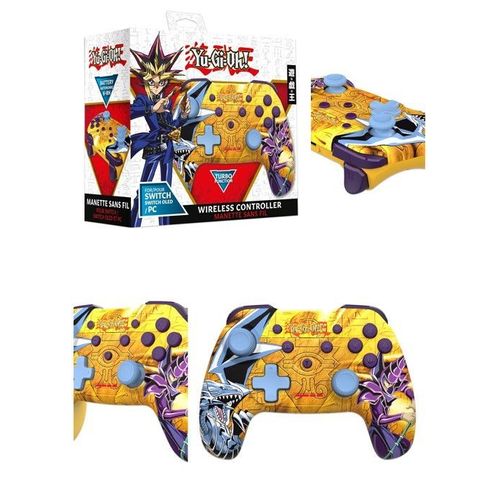 Manette Yu-Gi-Oh! Sans Fil Bluetooth Pour Nintendo Switch ? Pc Dark Magician Vs Blue-Eyes White Dragon