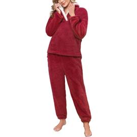 Automne Hiver Pyjama Femme Décontracté Plaid Vêtements de nuit Coton  Vêtements de Maison Ensemble Femme 2 Pièces Ensembles Pyjama Élastique  Pijama