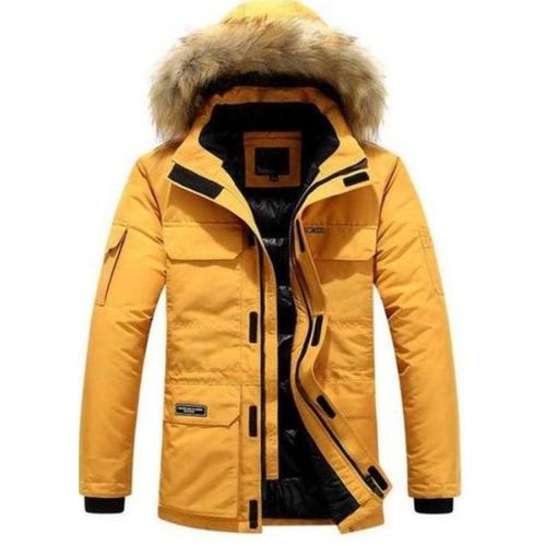 Parka Rembourrée Multi-Poches Jaune Taille M