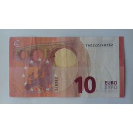 Billet 10 Euros Pays-Bas - Y003e4 - Joli Lucky 22222 Suite De 2 - Circulé