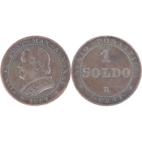 Vatican - 1867 - 1 Soldo - Pie Ix - Rome (R) - 17-264