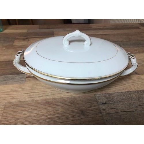 Soupière Vintage Couleur Crème Avec Liseré Doré
