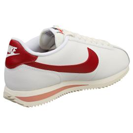 Nike Cortez Chaussures Decontractees Femme Cuir Blanc Rouge 36 Rakuten