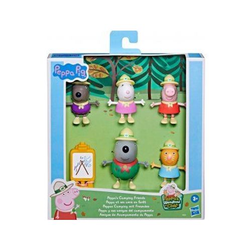 Coffret Peppa Pig : Peinture En Foret - 5 Figurines + 1 Accessoire - Set Jouet Enfant Peppa Le Cochon + Carte Offerte