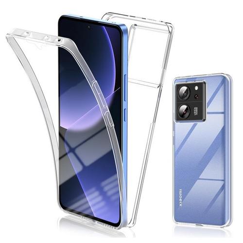 Coque Pour Xiaomi 13t / 13t Pro 5g - Housse Etui Silicone Gel 360 Integrale + Verre Trempe - Transparent