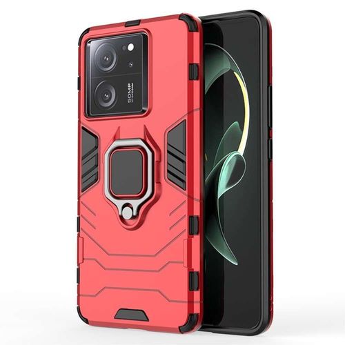 Coque Pour Xiaomi 13t / 13t Pro 5g - Housse Etui Rigide Anti Choc + Verre Trempe - Rouge