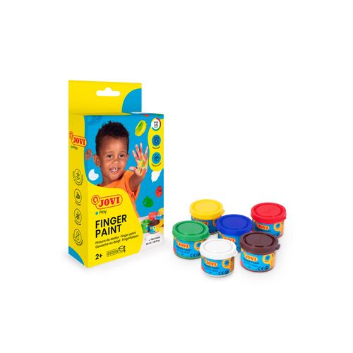 Peinture Au Doigt - Enfant - Dès 2 Ans - 6 Pots - 35ml - Couleurs Assorties - Jovi