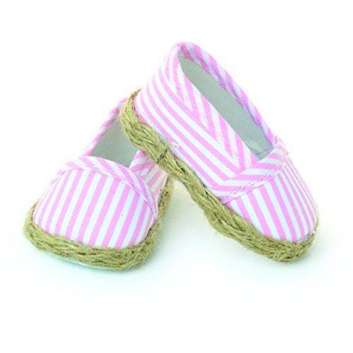 Petitcollin - 603908 - Espadrilles À Rayures Roses/Blanc - Taille 39/40/48 Cm