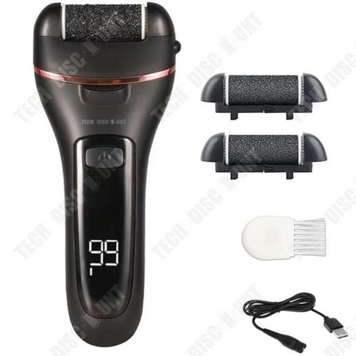 Td® Pédicure Exfoliante Électrique Pour Les Callosités Gel Douche Pour Le Corps Noir Pédicure Pour Les Pieds Rechargeable Avec Lampe 