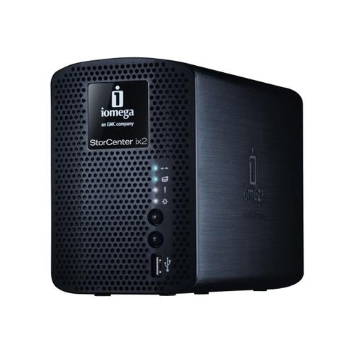 Lenovo Iomega ix2-200 Network Storage - Serveur NAS - 2 Baies - 2 To - SATA 3Gb/s - HDD 1 To x 2 - RAID 1, JBOD - RAM 256 Mo - Gigabit Ethernet - iSCSI support