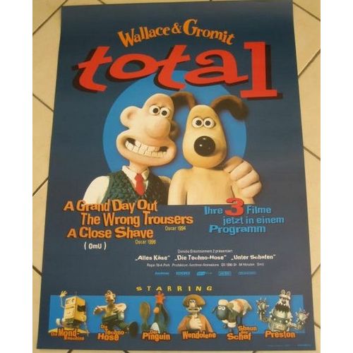 Wallace And Gromit - 50x70cm - Affiche / Poster Envoi En Tube