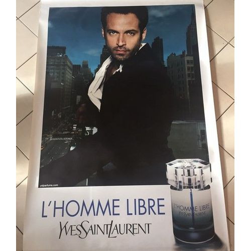 Yves Saint-Laurent - L'homme Libre - Parfum - Benjamin Millepied - 120x175cm - Affiche / Poster Envoi En Tube