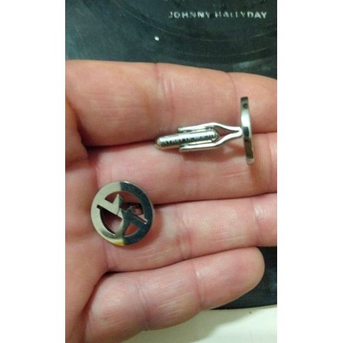 Boutons De Manchette Georgio Armani En Argent Vintage