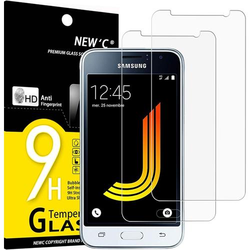 Lot De 2, Verre Tremp¿¿ Pour Samsung Galaxy J1 2016 Film Protection ¿¿Cran Sans Bulles D'air Ultra R¿¿Sistant (0,33mm Hd Ultra Transparent) Duret¿¿ 9h Glass