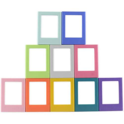 Lot de 10 mini albums photo magn¿¿tiques de 7,6 cm - Cadre photo color¿¿ - Compatible avec Polaroid Fujifilm Instax Mini 8/8+, Mini 9, Mini 11, Mini 12, Mini 40, 10 pi¿¿ces