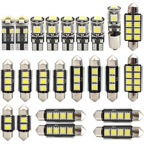 Lot De 23 Ampoules Led Sans Erreur Can-Bus Pour ¿¿Clairage Int¿¿Rieur De Voiture D?Me Carte Porte Feux De Plaque D'immatriculation Festoon C5w Et T10 168 194 578 2825, Blanc X¿¿Non