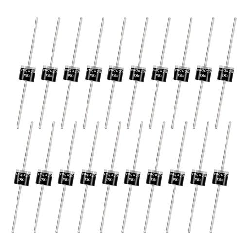 Diode Schottky 30A 50V Axial 30SQ050 20 Pi¿¿ces Diodes Schottky pour Panneau Solaire Parall¿¿le Refusion Protection Diodes Silicon Diode Barri¿¿re Redresseur Diode Composants ¿¿lectroniques