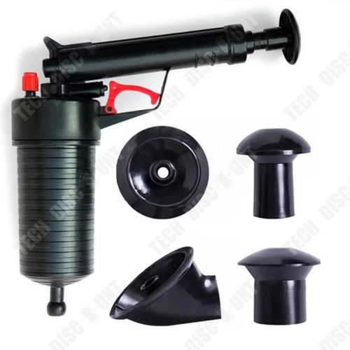TD® Déboucheur Canalisation WC Air Comprimé Pompe pour Evier Cuisine Lavabo avec 4 Différentes Ventouses