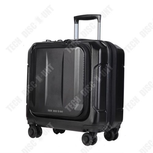 TD® Valise de chariot d'embarquement d'affaires de 18 pouces ouverture frontale ordinateur valise courte distance rechargeable