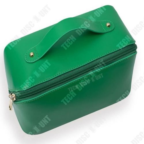 TD® Sac cosmétique dames portable voyage lavage sac de rangement rétro cuir souple étanche grande capacité haute valeur portable