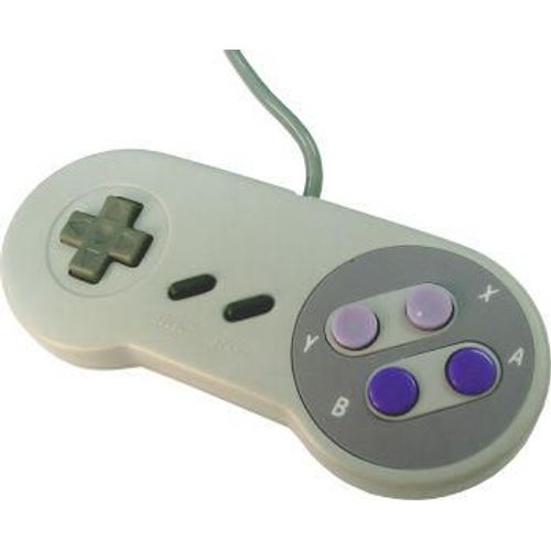 Snes Manette De Jeu Pour Console Nintendo Super Nes - Grise