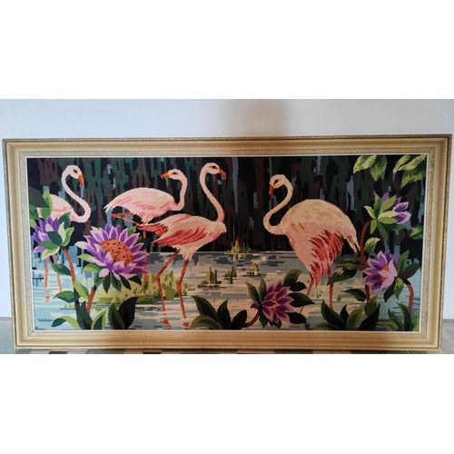 Tableau Canevas flamands roses